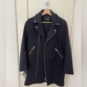 Maje navy wool coat